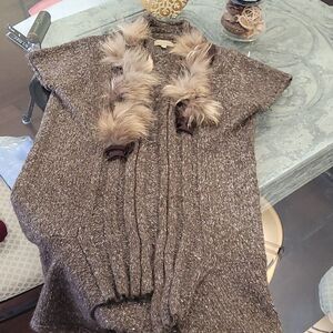 WOOL Blend Kerry Brooke Open Cardigan Medium